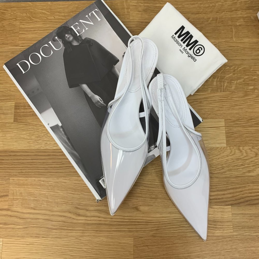 MM6 Maison Margiela Transparent Slingback Pumps
